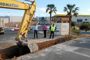 El alcalde en su visita a las obras.o