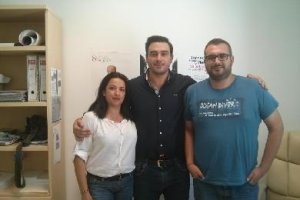 edil de Bienestar Social, Ana González; el alcalde, Luis Díaz y el gestor del servicio, Antonio Mart