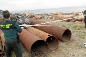 Tubos de sondeo  robados y recuperados por la Guradia Civil.e;c