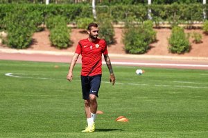 Aleix Vidal el entreno de este miércoles.x,auto