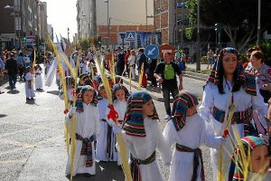 Los niños son los protagonistas del Domingo de ramose;clip:rect