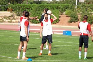 Hélder Barbosa en el entreno de este jueves.x,a