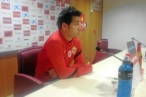 Rafita, este martes, en la sala de prensax,auto