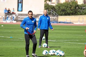 Francisco, en el entreno de este miércoles.x,au