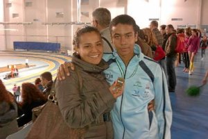 Huila con su madre<