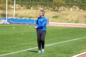 Antonio Ríos en el entreno de este miércoles.x,