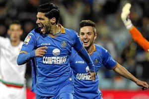Lafita celebra uno de los goles conseguidos frente al Granada.e