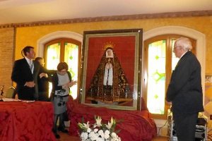 El cuadro de la Virgen de los Dolores (la Soledad) elaborado en los talleres de Ruiz Gil. Quedará en