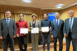 Los premiados junto a los representantes de Michelin.e;clip:rec