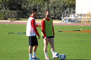 Rodri y Suso en el entrenamiento de este miércoles.e;clip:rect(