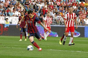 Messi va a liderar la reválida del Barça frente al Almería.e;cl