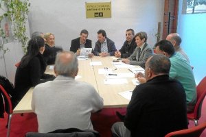 Reunión de esta mañana en la sede del PSOEx,aut