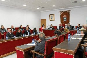 Los concejales en la última sesión plenaria celebrada en  el Ayuntamiento. tyle>.apqj{posi