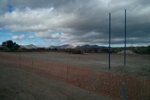 Aspecto del Cerro Bolea, en Albox, durante el inicio de los trabajos de ejecución.tyle>.ap