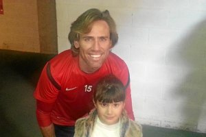 Corona y María del Mar, esta mañana en la zona mixta.e;clip:rec