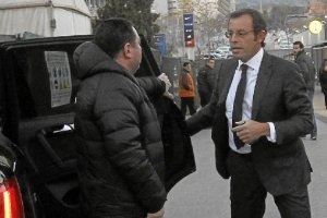 Rosell, antes de llegar a la sala de prensa.x,a