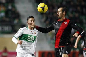 Gálvez en el último partido de la Liga en el Martínez Valero.e;