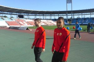 Rodri y Nelson tras la charla de Franciscox,aut