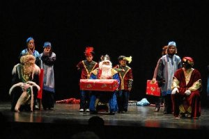 Los Reyes Magos, durante una visita a Vícar.