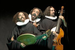 Juan Francisco Padilla (i) con José Manuel Zapata y Rubén Rubio en Barrockeros.