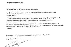 La peticiones de la PNL de Podemos.