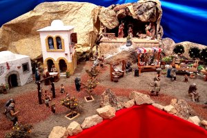 Albox recrea un mercado en una de las escenas de su Belén.