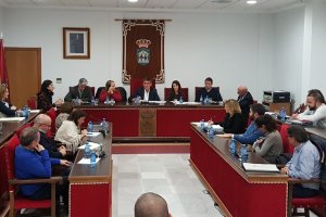 Pleno celebrado en el ayuntamiento de Adra.