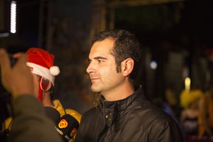 El alcalde durante la San Silvestre.