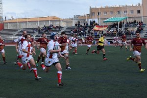 Una jugada del partido.