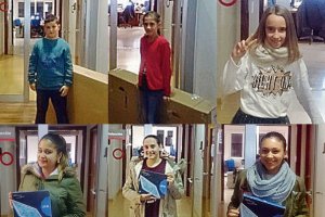 Los seis estudiantes que han resultado premiados en el proyecto educativo de LA VOZ, "Mi cole, mi tierra".