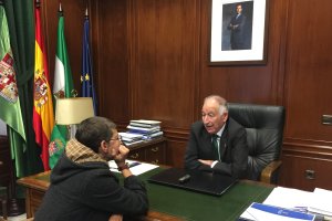 Gabriel Amat durante la entrevista.