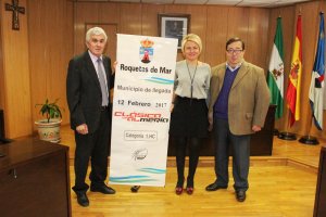 Muñoz, Cabrera y Rubí cerrando el acuerdo.