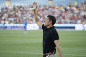 Francisco, en su etapa de entrenador en el Almería en Primera.