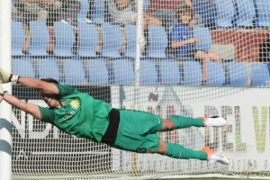 Casto, en el partido en Huesca.
