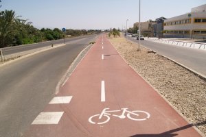 Imagen de archivo de un carril bici