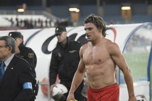 Dubarbier en el partido contra el Córdoba.