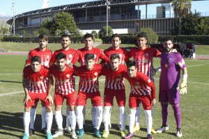 El once del filial contra el Malagueño.