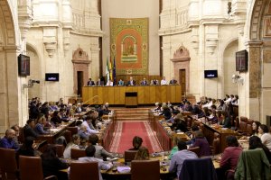 Pleno del Parlamento andaluz.