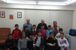 Los campeones han visitado la casa del fútbol almeriense.