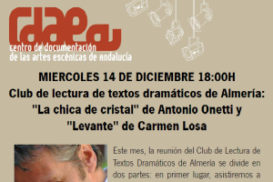 Cartel de una de las actividades