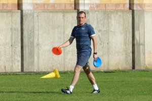 El míster celeste en un entrenamiento.