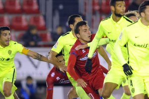 Una jugada del partido.