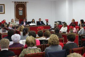 Acto del Día de la Constitución celebrado en el ayuntamiento de Adra.
