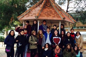 Alumnos del Mar Mediterráneo con otros de intercambio.