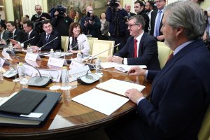 Imagen de la reunión esta tarde del Ministerio y los consejeros de Educación de las autonomías