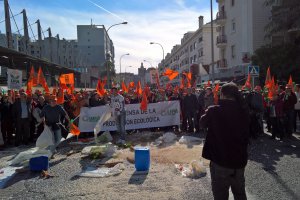Agricultores almerienses ayer en Sevilla