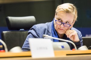 La eurodiputada Roza Maria Grafin, durante el grupo de trabajo sobre el mercado digital único.