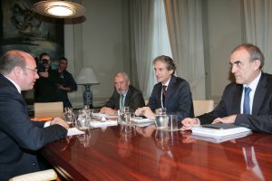 Reunión ayer del presidente de Murcia con el ministro.