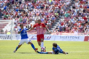Nano en el partido ante el Tenerife.