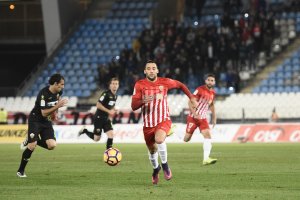 Quique en el partido contra el Elche.